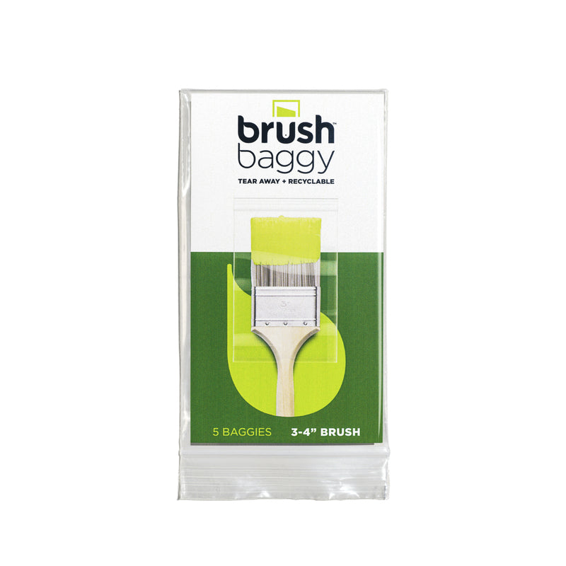 BrushBaggy 5 in. W X 7.75 in. L Clear Polypropylene Paint Brush Baggy, Pack of 20
