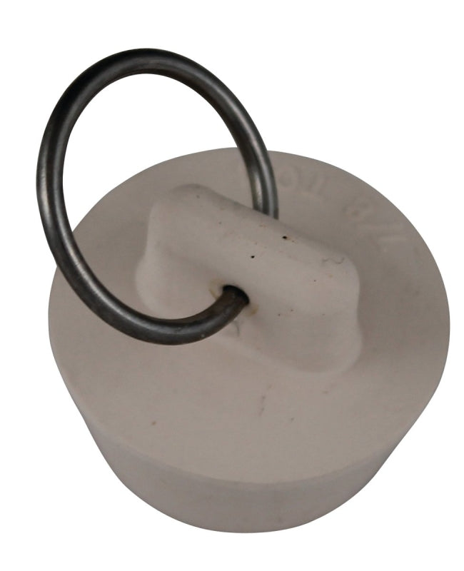 Plumb Pak Duo Fit Series PP820-5 Drain Stopper, 1 in Dia Dimensions, Rubber, White, For: 7/8 to 1 in Sink, Pack of 6