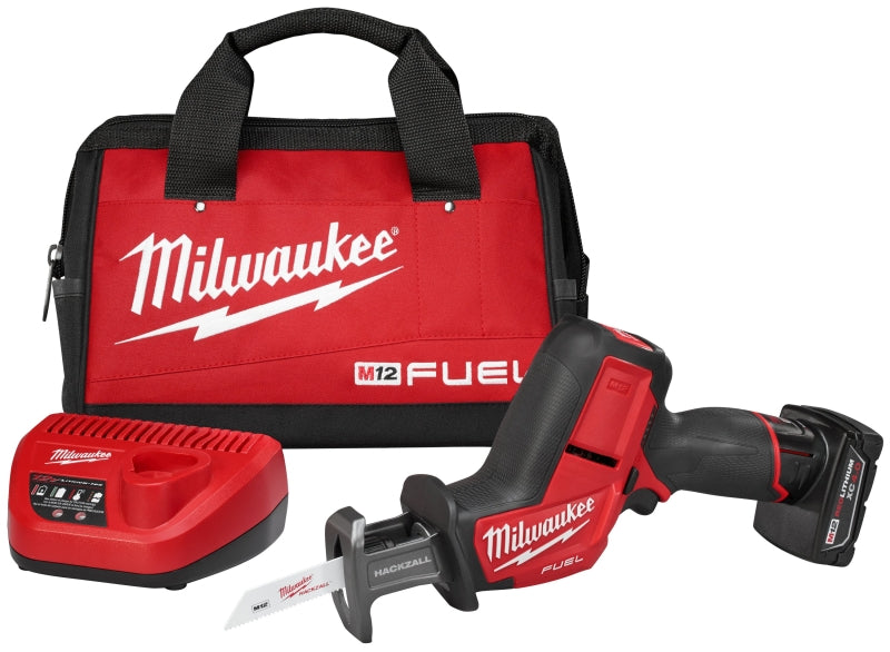 Milwaukee HACKZALL 2520-21XC Reciprocating Saw Kit, Battery Included, 12 V, 4 Ah, 5/8 in L Stroke, 3000 spm