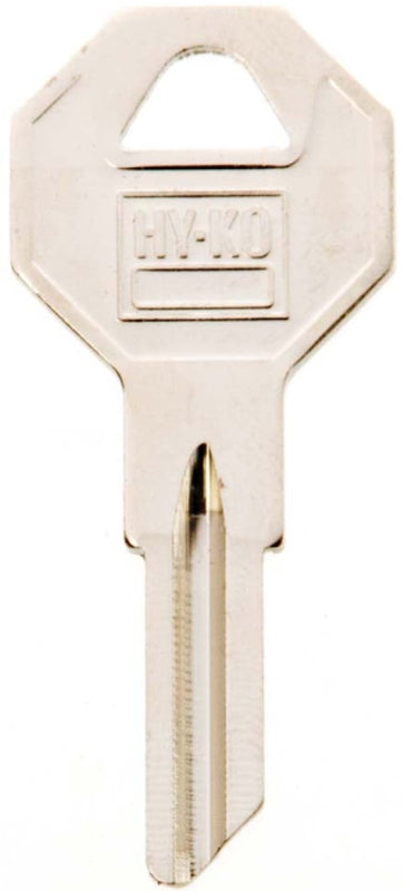Hy-Ko 11010B2 Key Blank, Brass, Nickel, For: Briggs and Stratton Cabinet, House Locks and Padlocks, B2 Key Number, Pack of 10