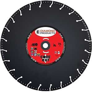 Diamond Products 21571 Circular Saw Blade, 14 in Dia, 1 in Arbor, 24-Teeth, Diamond Cutting Edge