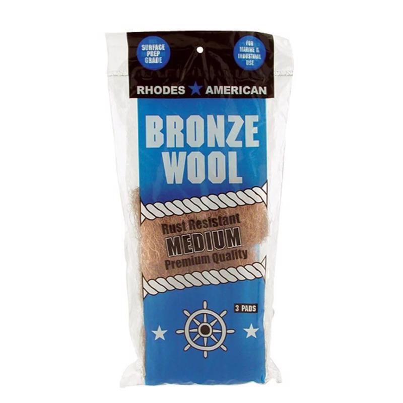 Rhodes American 3 Grade Medium Bronze Wool Pads 3 pk