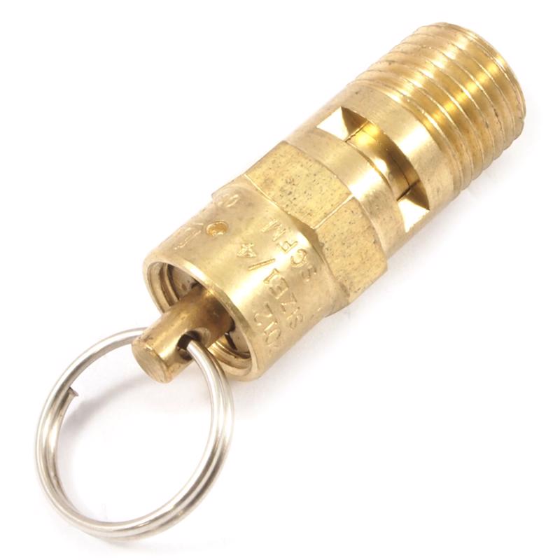 Forney Brass Safety Valve 1/4 in. Male 1 pc