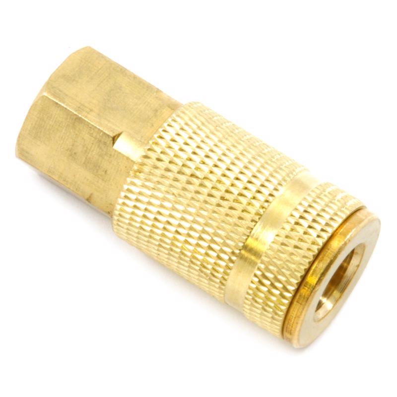 Forney Brass/Steel Air Coupler and Plug Set 1/4 in. 1/4 in. 2 pc