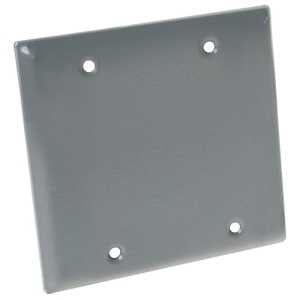 Hubbell 5175-5 Cover, 4-1/2 in L, 4-1/2 in W, Metal, Gray, Powder-Coated