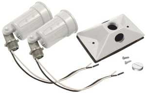 Hubbell 5621-6 Lamp Holder, Combination, Weatherproof, 3.336 in L x 10 in W x 4.594 in H Dimensions, 120 V