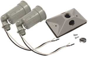 Hubbell 5621-5 Lamp Holder, Combination, Weatherproof, 3.336 in L x 10 in W x 4.594 in H Dimensions, 120 V, 75 to 150 W