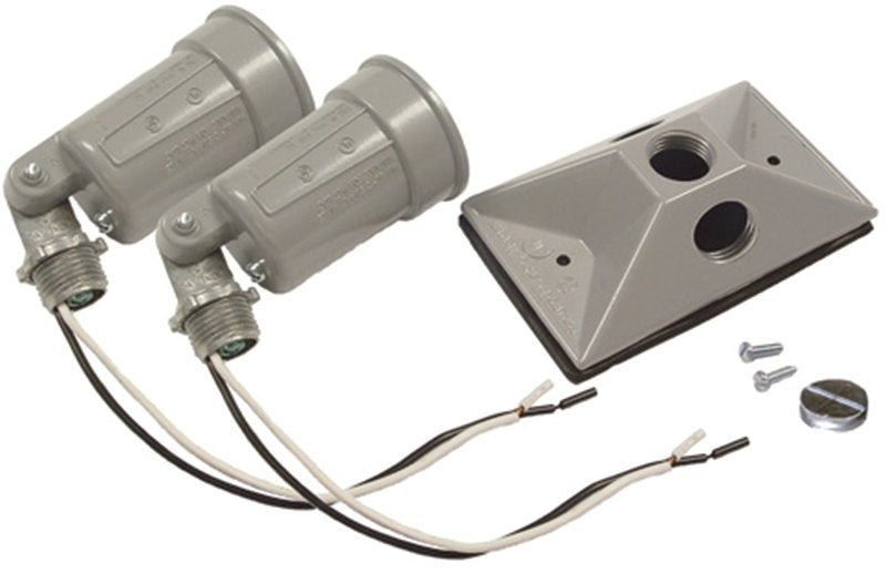 Hubbell 5621-5 Lamp Holder, Combination, Weatherproof, 3.336 in L x 10 in W x 4.594 in H Dimensions, 120 V, 75 to 150 W