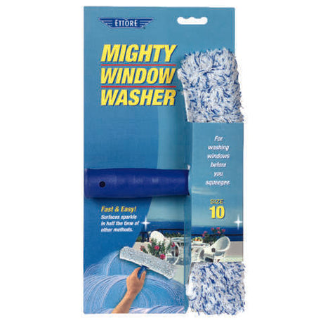 Ettore Mighty Window Washer 10 in. Plastic Window Squeegee