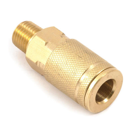 Forney Brass Air Coupler 1/4 in. Male X 1/4 in. 1 pc