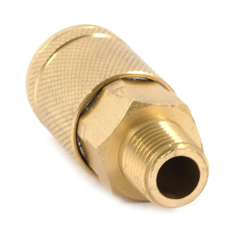 Forney Brass Air Coupler 1/4 in. Male X 1/4 in. 1 pc