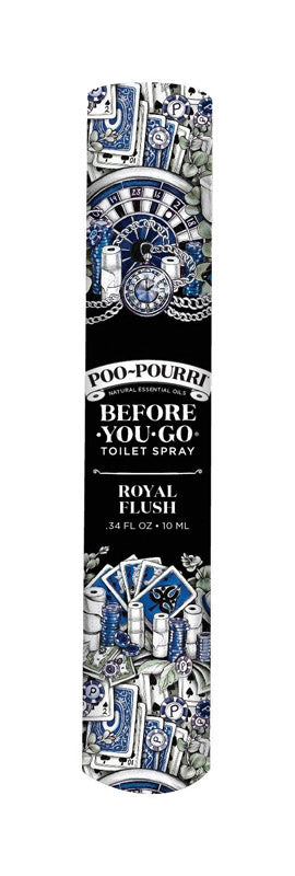Poo-Pourri Royal Flush Eucalyptus and Spearmint Scent Odor Eliminator 10 ml Liquid, Pack of 12