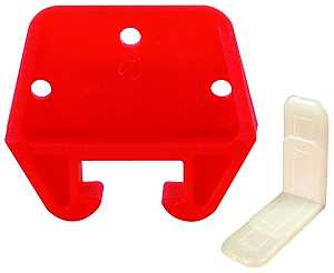 Prime-Line R 7082 Drawer Track Guide Kit, 25/32 in W Dimensions, For: 9/32 x 3/4 in Track, Plastic, Red