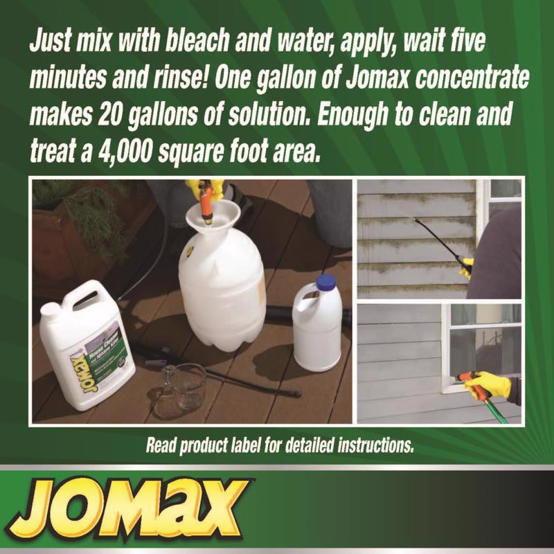 Zinsser Jomax House Cleaner and Mildew Killer 1 gal, Pack of 4