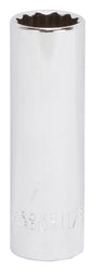 Vulcan MT6527949 Drive Socket, 11/16 in Socket, 1/2 in Drive, 12-Point, Chrome Vanadium Steel, Chrome