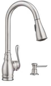 Moen Anabelle Series CA87003 Pull-Down Kitchen Faucet, 1.5 gpm, 1-Handle, 1-Faucet Hole, Metal, Chrome Plated