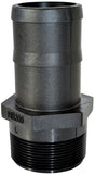 Green Leaf HB100125 Straight Adapter, 1 x 1-1/4 in, MNPT x Hose Barb, Polypropylene