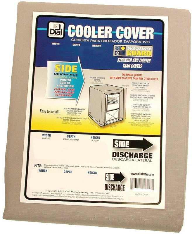 Dial 8728 Evaporative Cooler Cover, For: Arvin WV4500, Champion 3000/WV3500 and Marquis 3000/WV3500 Coolers, 28 in W