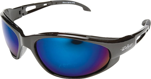 Edge SW118 Non-Polarized Safety Glasses, Blue Lens, Black Frame, Unisex, Polycarbonate Lens, Full Frame