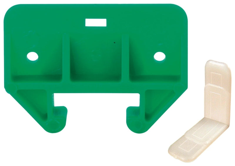 Prime-Line R 7085 Drawer Track Guide Kit, 1-1/8 in W Dimensions, For: 9/32 x 1-1/8 in Track, Plastic, Green