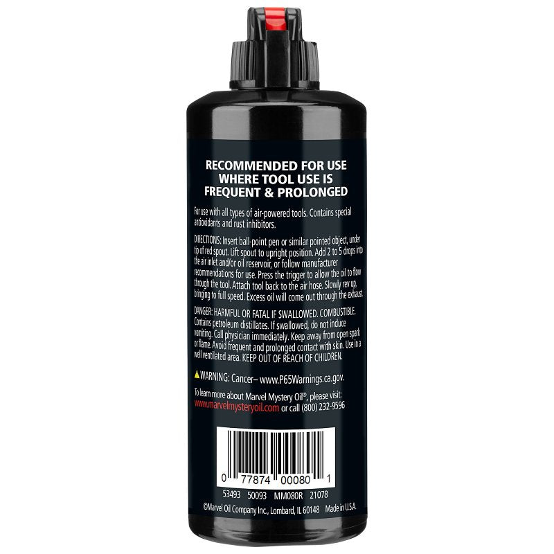 Marvel MM080R Air Tool Oil, 4 oz Bottle