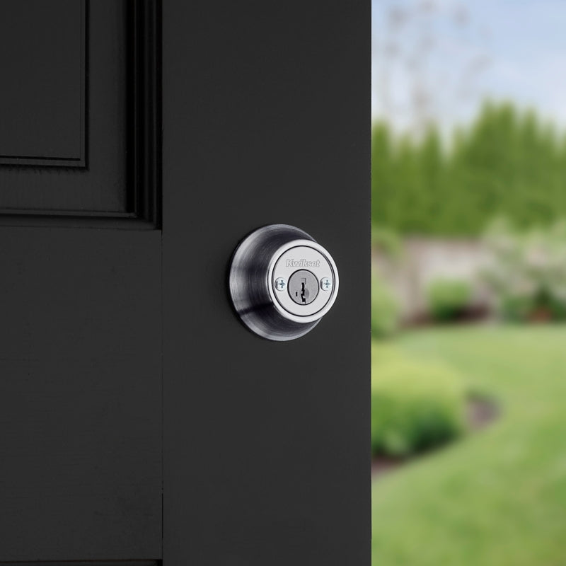 Kwikset 665 Series 665 26D SMT Deadbolt, 3 Grade, Keyed Key, Zinc, Satin Chrome, 2-3/8 to 2-3/4 in Backset, KW1 Keyway