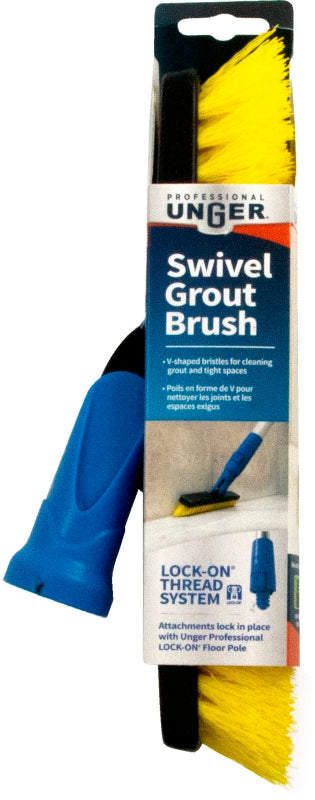 Unger Professional 975200 Swivel Grout Brush, 1-1/4 in L Trim, Polypropylene, 5-1/2 in OAL
