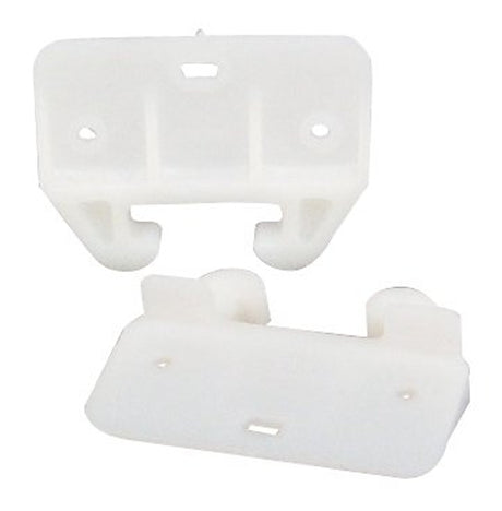 US Hardware WP-8813C Series Drawer Guide, For: 1-1/8 in Track, Plastic, White, Pack of 6