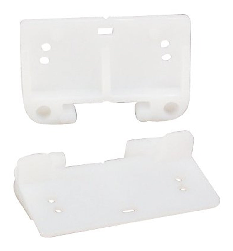 US Hardware WP-8814C Series Drawer Guide, For: 1-5/16 in Track, Plastic, White, Pack of 6