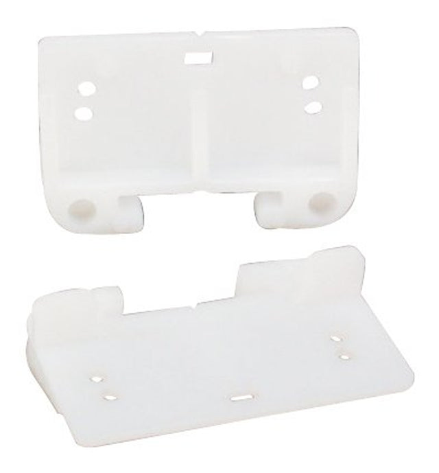 US Hardware WP-8814C Series Drawer Guide, For: 1-5/16 in Track, Plastic, White, Pack of 6
