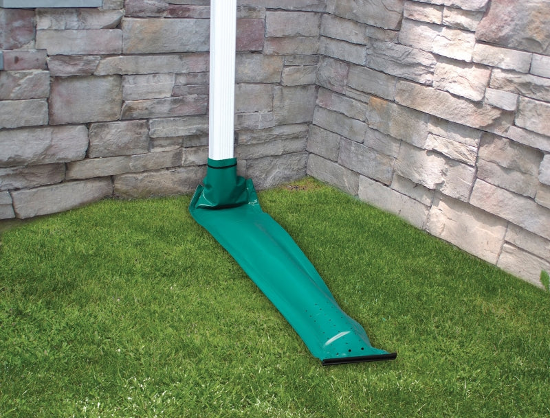 Frost King DE200 Downspout Extender, 8 ft L Extended, Vinyl, Green