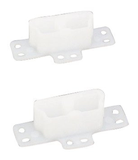 US Hardware WP-8815C Drawer Track Bracket, Plastic, White, Pack of 6