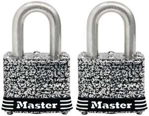 Master Lock 3SSTHC Padlock, Keyed Alike Key, 9/32 in Dia Shackle, 3/4 in H Shackle, Stainless Steel Shackle, Steel Body