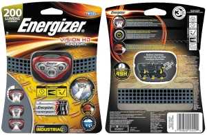 Energizer HDBIN32E Headlight, AAA Battery, Alkaline Battery, LED Lamp, 300 Lumens, 50 m Beam Distance, 8.5 hr Run Time