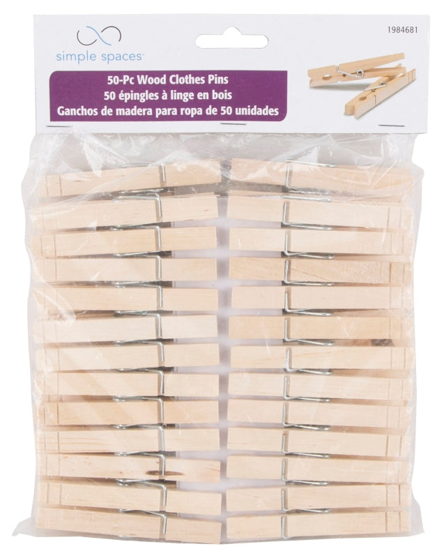 Simple Spaces HEA00050C-S3L Clothespin, 3/8 in W