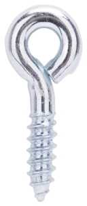 ProSource LR229 Screw Eye, 6 mm Dia Wire, 7 mm Thread, 3/4 in L Thread, 1-15/16 in OAL, 298 lb Working Load, Steel, Zinc, Pack of 20