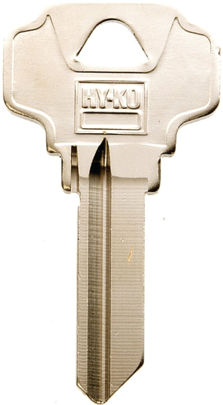 Hy-Ko 11010SC1D Key Blank, Brass, Nickel, For: Schlage Cabinet, House Locks and Padlocks, SC1D Key Number, Pack of 10