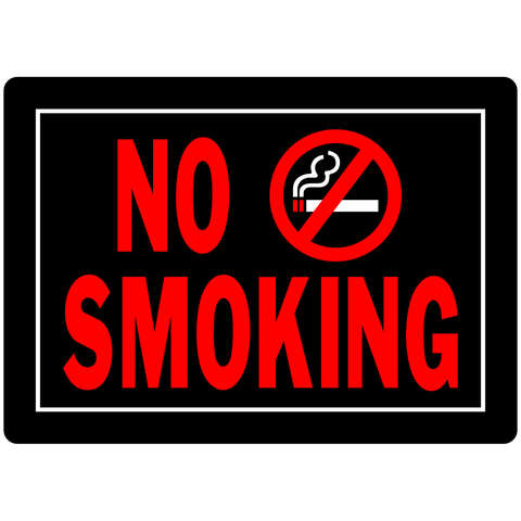 HILLMAN English Black No Smoking Sign 10 in. H X 14 in. W, Pack of 6