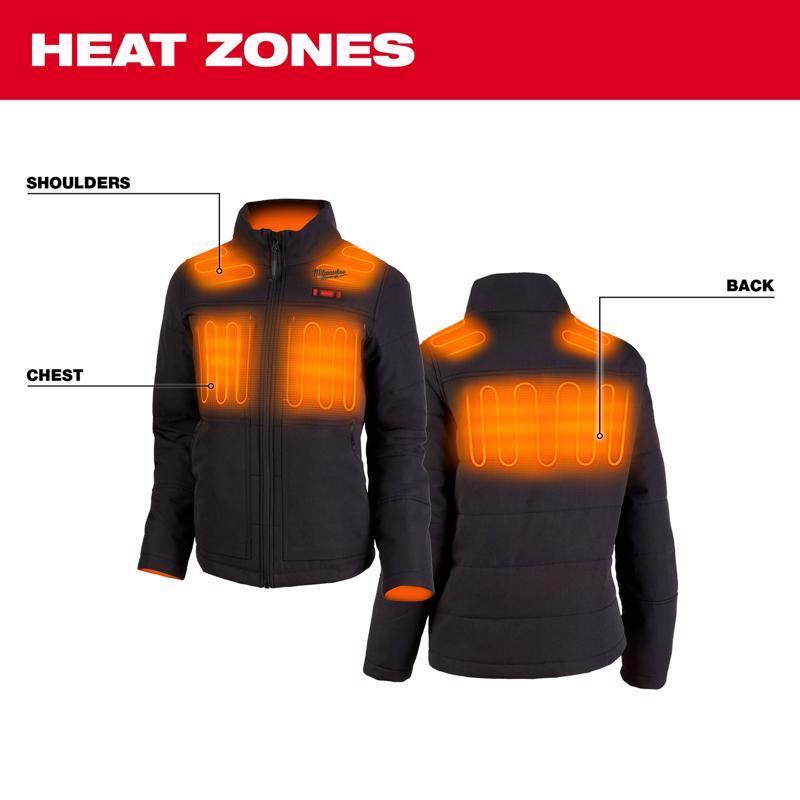 Milwaukee M12 AXIS L Long Sleeve Women's Full-Zip Heated Jacket Kit Black