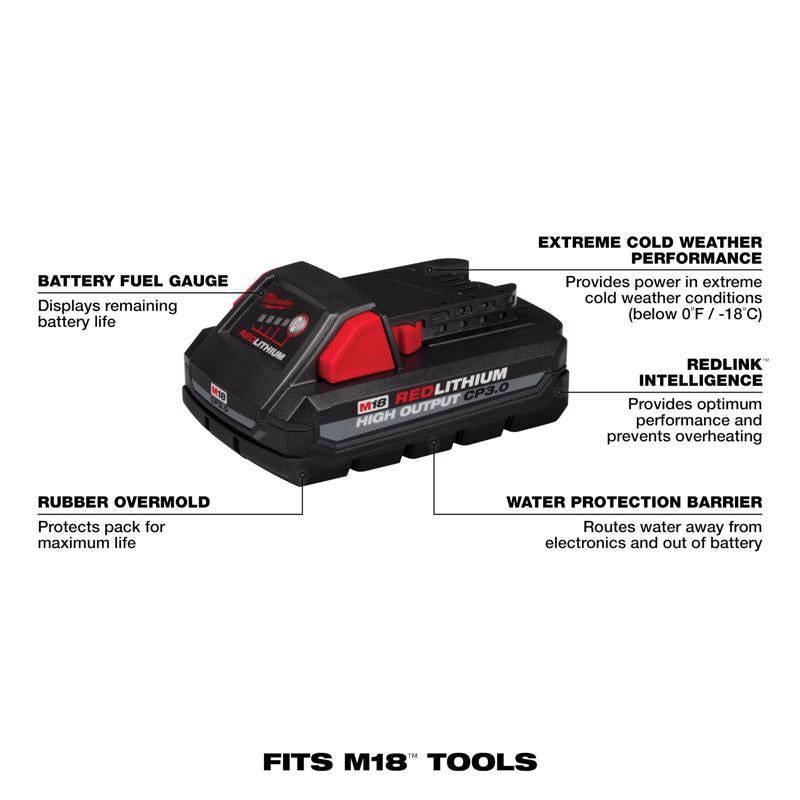 Milwaukee M18 REDLITHIUM CP 3 Ah Lithium-Ion Battery and Charger Starter Kit 2 pc