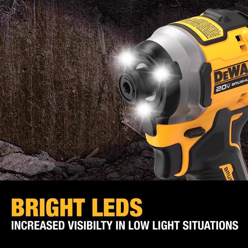 DeWalt 20V MAX ATOMIC 1/4 in. Cordless Brushless 3-Speed Impact Driver Kit (Battery & Charger)