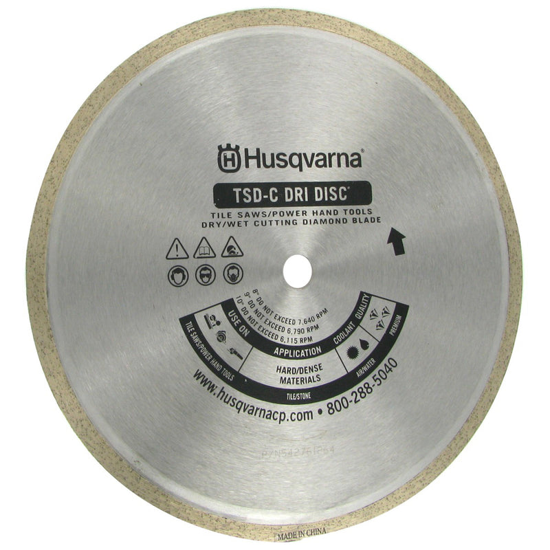 Husqvarna Tacti-Cut Dri Disc 10 in. D X 5/8 in. Diamond Continuous Rim Diamond Saw Blade 1 pk