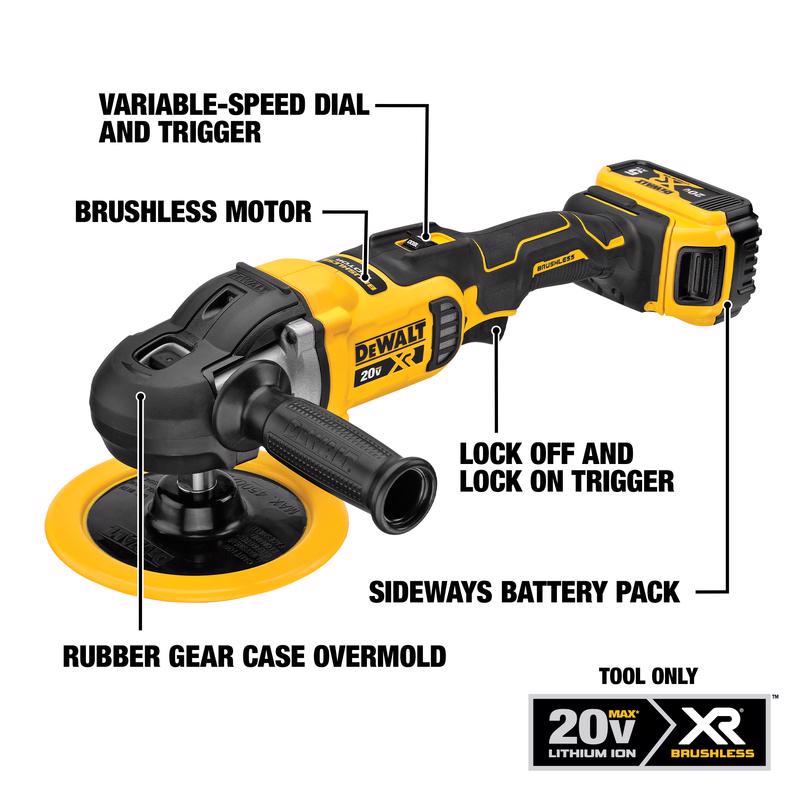 DeWalt 20V MAX XR Cordless Rotary Polisher Tool Only