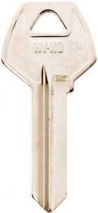 Hy-Ko 11010CO89 Key Blank, Brass, Nickel, For: Corbin Russwin Cabinet, House Locks and Padlocks, CO89 Key Number, Pack of 10