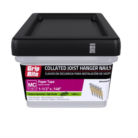 Grip-Rite 1-1/2 in. L X 9 Ga. Angled Strip Hot-Dip Galvanized Joist Hanger Nails 33 deg 1000 pk