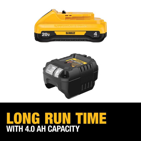 DeWalt 20V MAX DCB240C 4 Ah Lithium-Ion Compact Battery and Charger Starter Kit 2 pc
