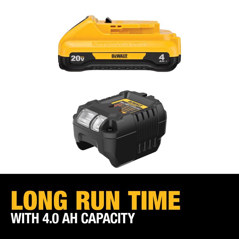 DeWalt 20V MAX DCB240C 4 Ah Lithium-Ion Compact Battery and Charger Starter Kit 2 pc
