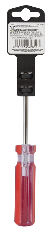 Vulcan SQ24 Screwdriver, S2 Drive, Square Drive, 7-1/2 in OAL, 4 in L Shank, Plastic Handle