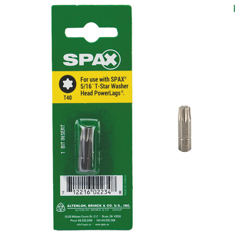SPAX T-Star Washer T40 X 1 in. L Driver Bit Steel 1 pc, Pack of 10