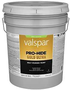 Valspar Pro-Hide Gold Ultra 6600 028.0066002.008 Latex Paint, Acrylic Base, Satin Sheen, Pastel Base, 5 gal